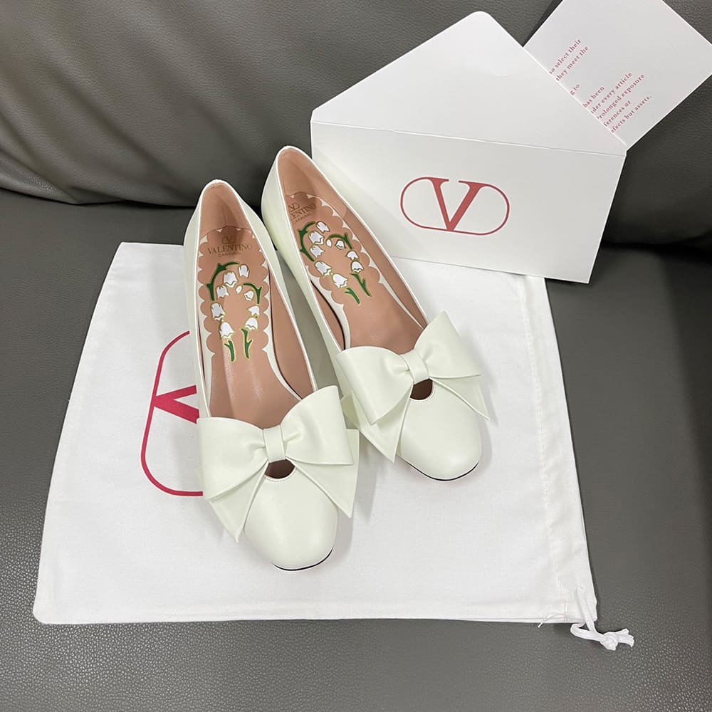 VALENTINO BOWOW sheepskin high heels (heel height 4.5 cm)